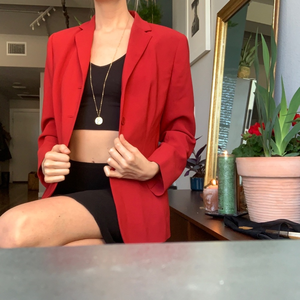 Red blazer